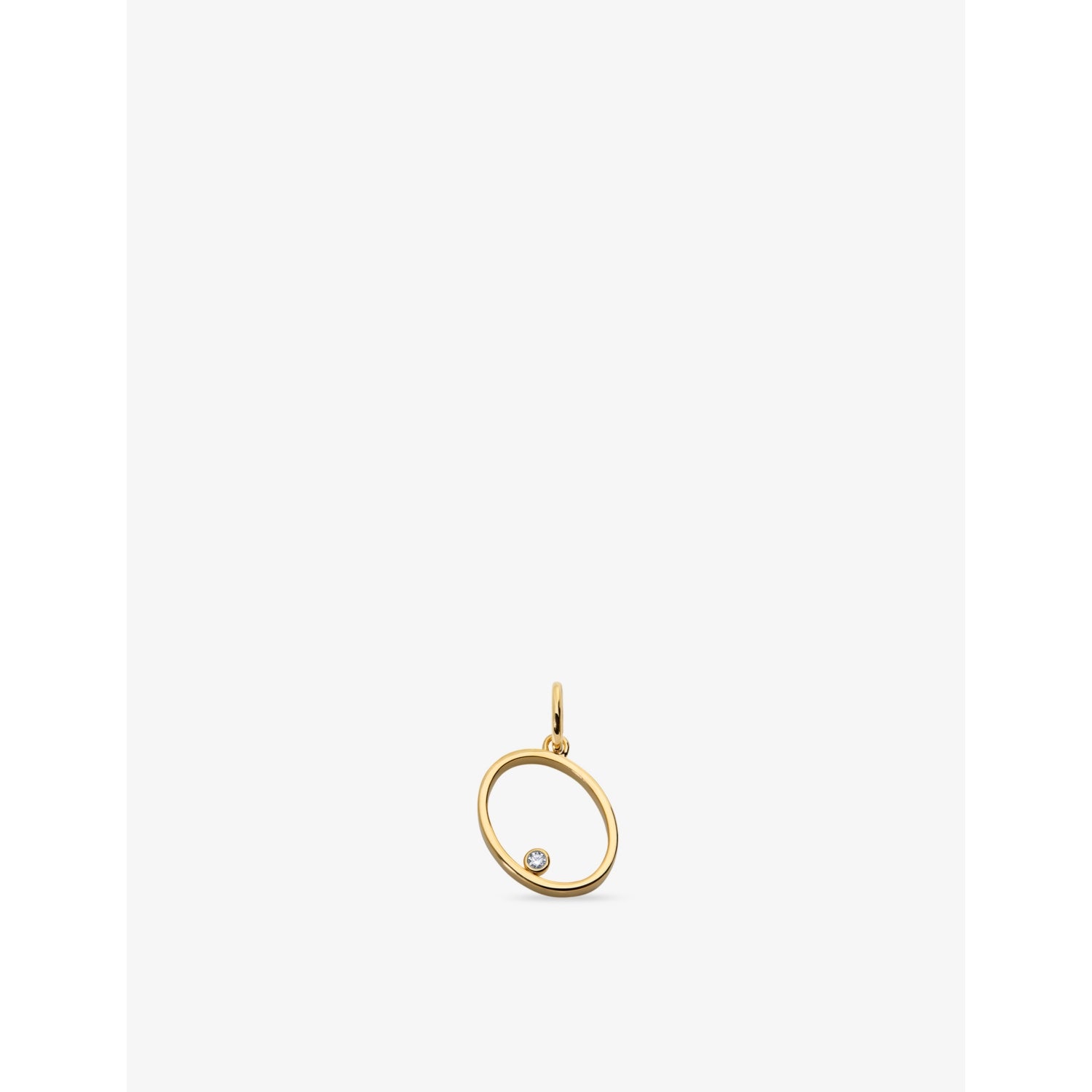 Monica Vinader initial O pendant with 0.035ct lab-grown diamond, imported from the UK
