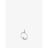 Monica Vinader sterling silver initial O pendant with lab-grown diamond, UK version