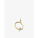 Monica Vinader initial Q lab-grown diamond pendant 18ct gold vermeil, UK version