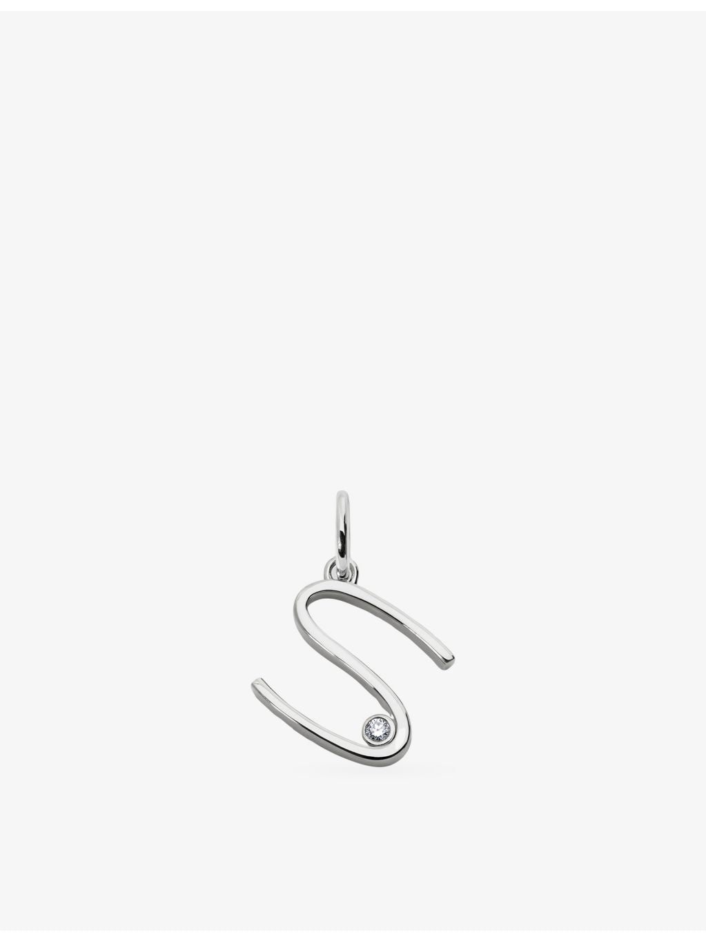 Monica Vinader initial S pendant lab-grown diamond 0.035ct - British product