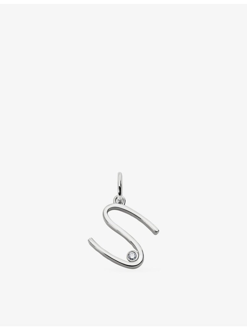 Monica Vinader initial S pendant lab-grown diamond 0.035ct - British product