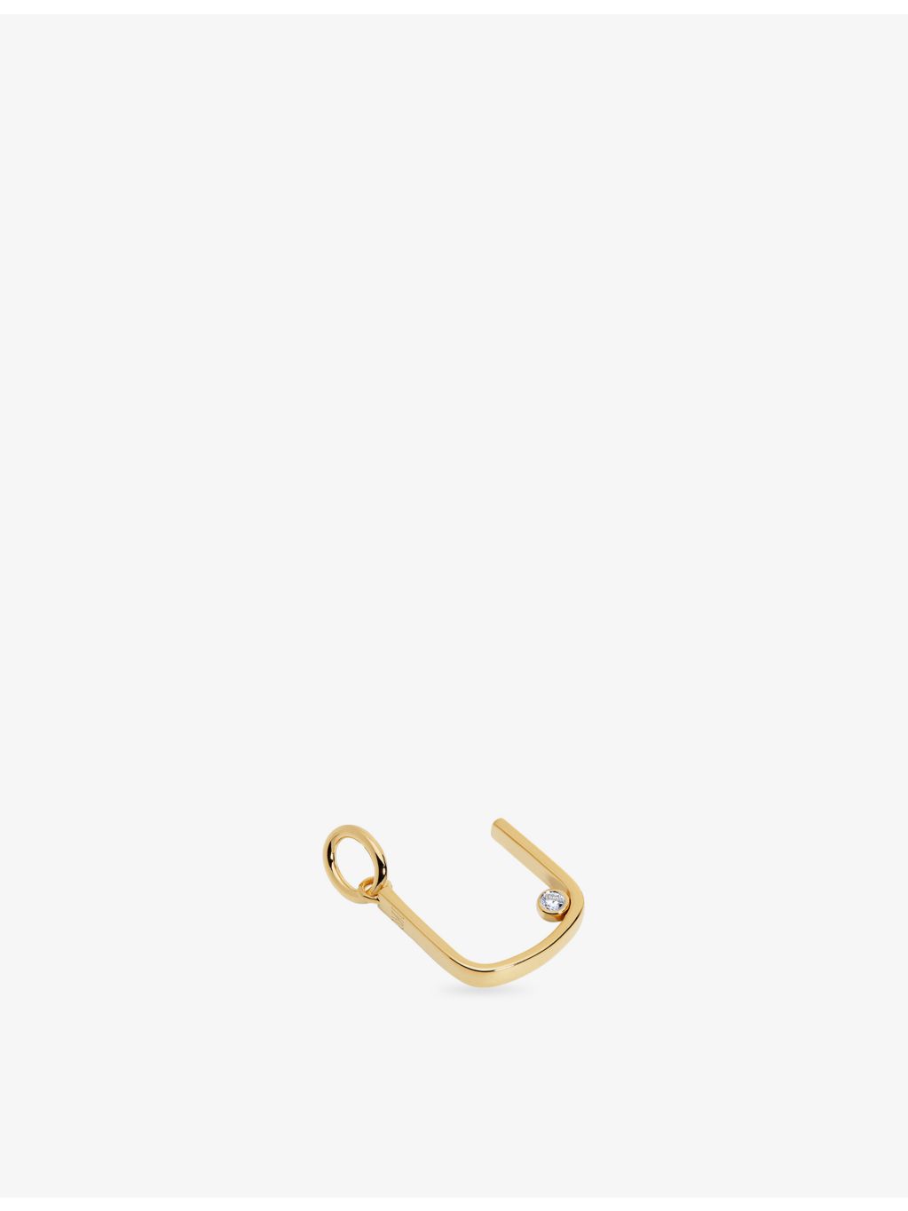 Monica Vinader gold vermeil initial U pendant with lab-grown diamond, UK version