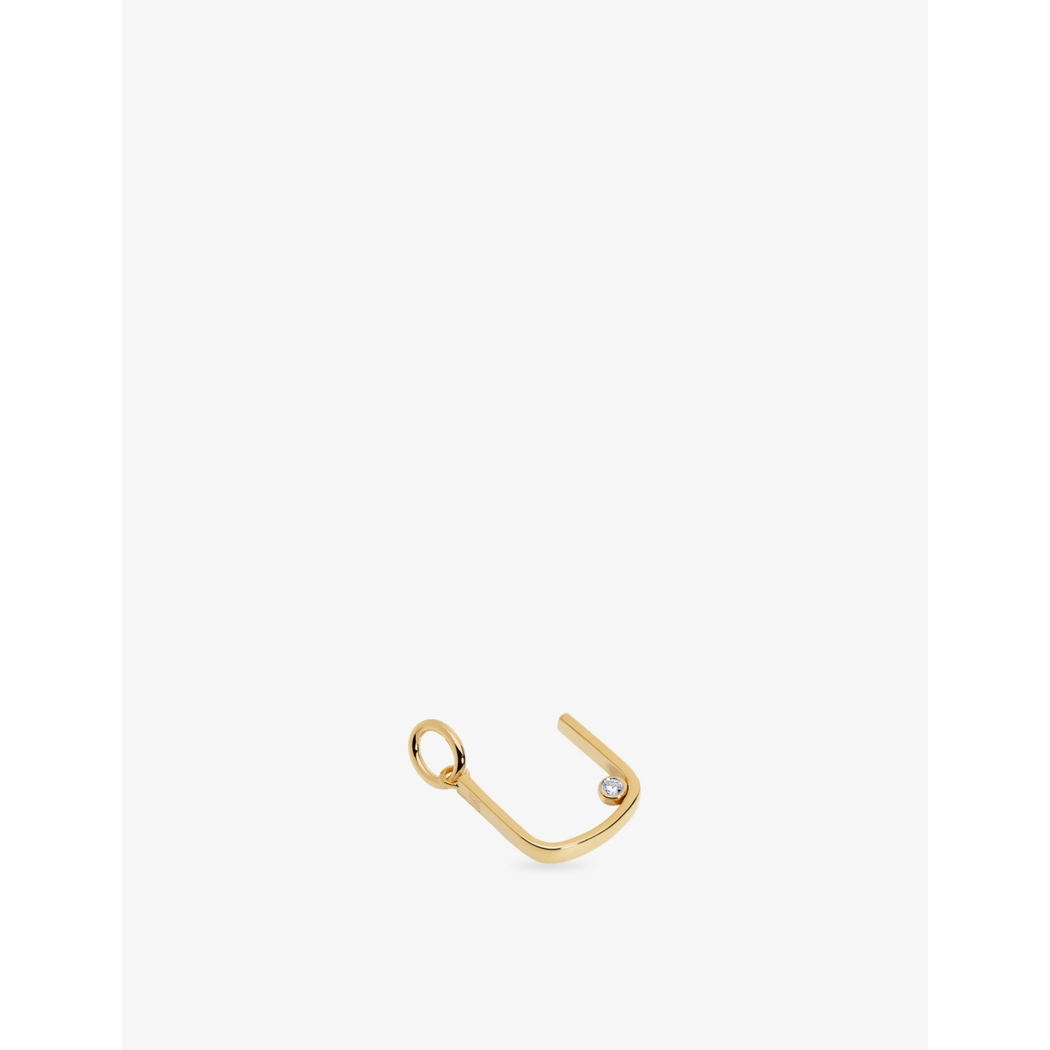 Monica Vinader gold vermeil initial U pendant with lab-grown diamond, UK version