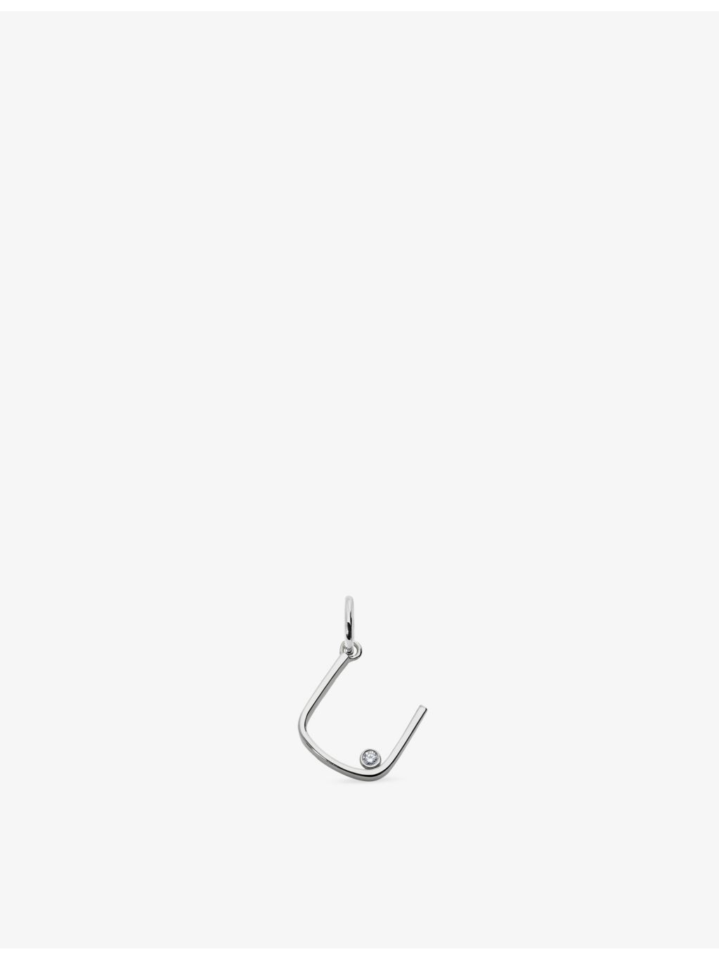 Monica Vinader initial U pendant 0.035ct lab-grown diamond, UK version