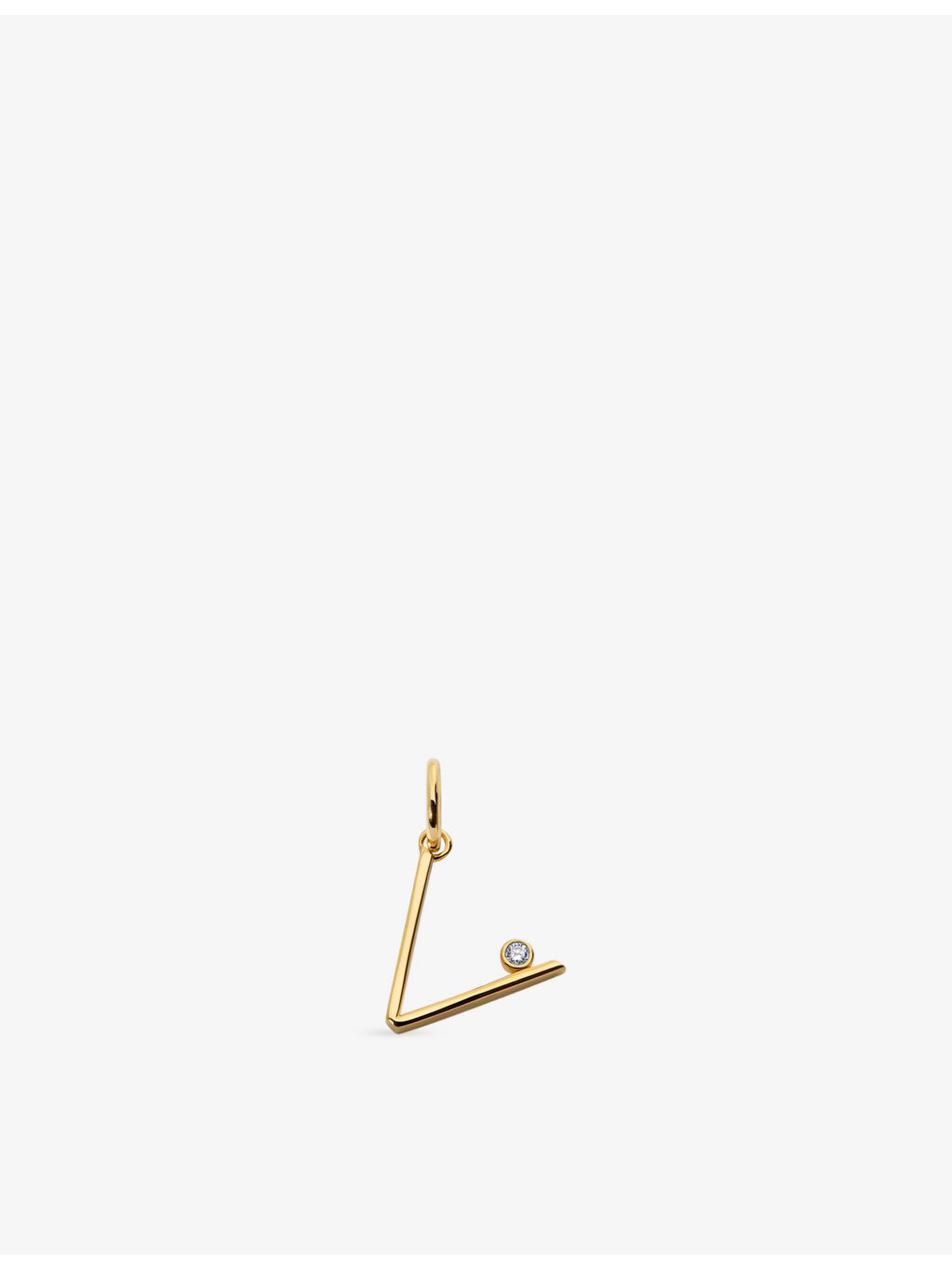 Monica Vinader initial V 0.035ct lab-grown diamond pendant, UK version
