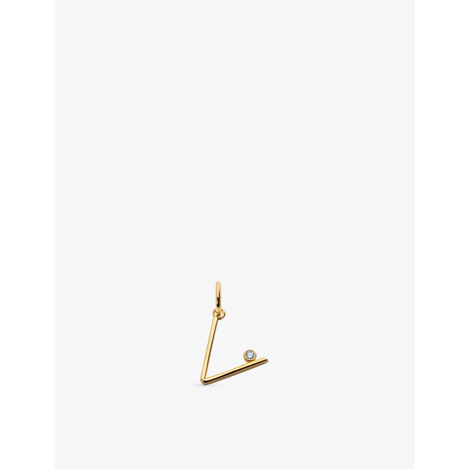 Monica Vinader initial V 0.035ct lab-grown diamond pendant, UK version