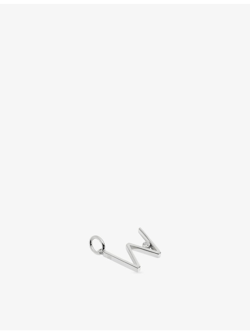 Monica Vinader initial W 0.035ct lab-grown diamond pendant, imported from the UK