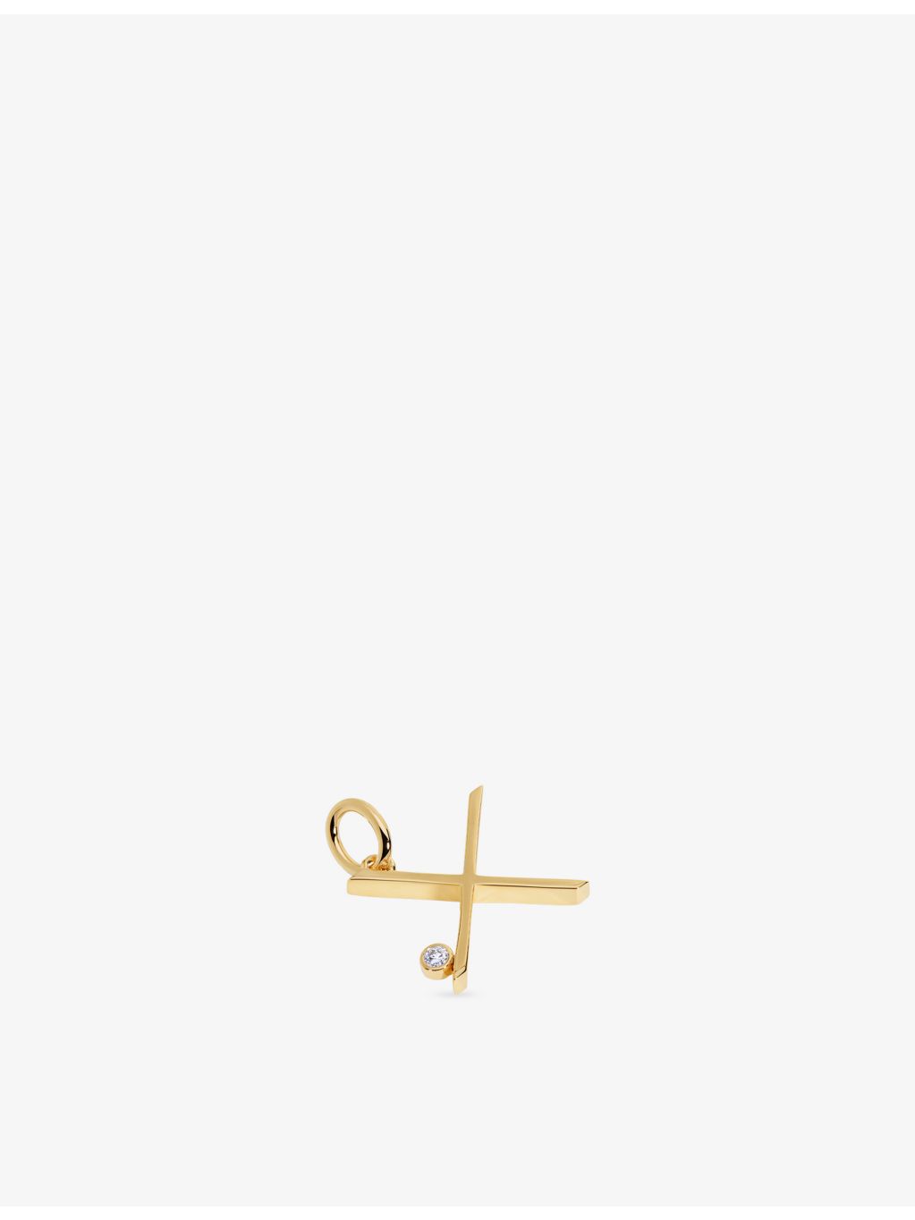 Monica Vinader initial X pendant 0.035ct lab-grown diamond - British product