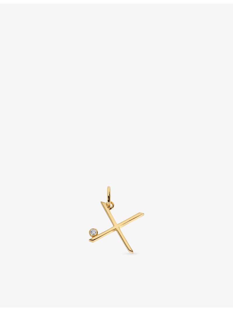 Monica Vinader initial X pendant 0.035ct lab-grown diamond - British product