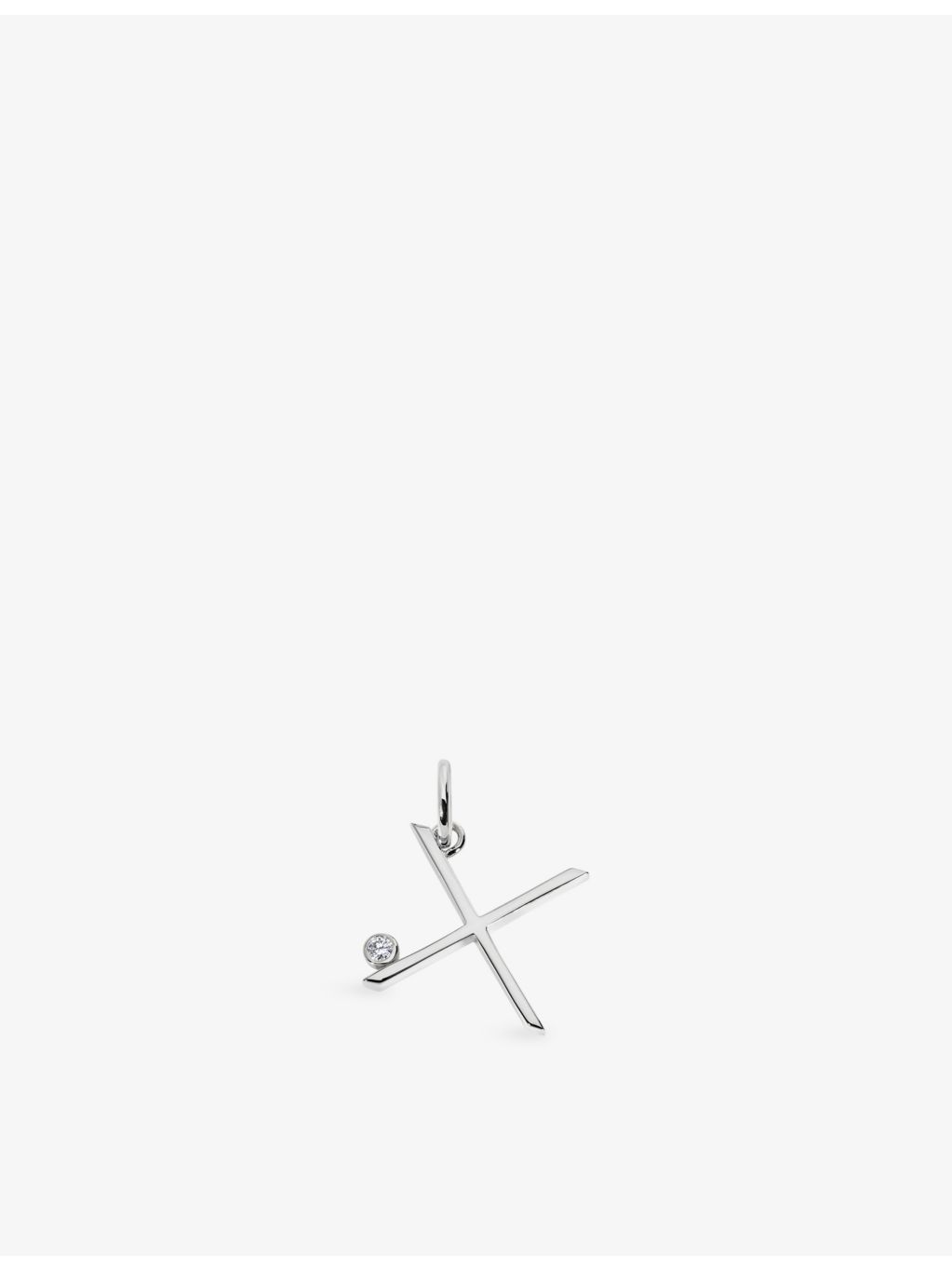 Monica Vinader initial X pendant, 0.035ct lab-grown diamond, imported from the UK