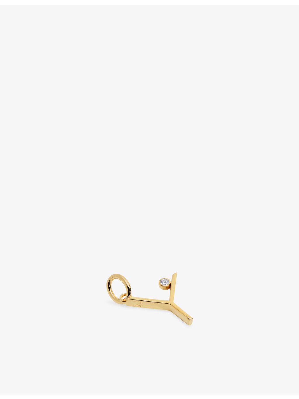 Monica Vinader initial Y pendant lab-grown diamond 0.035ct (British brand)
