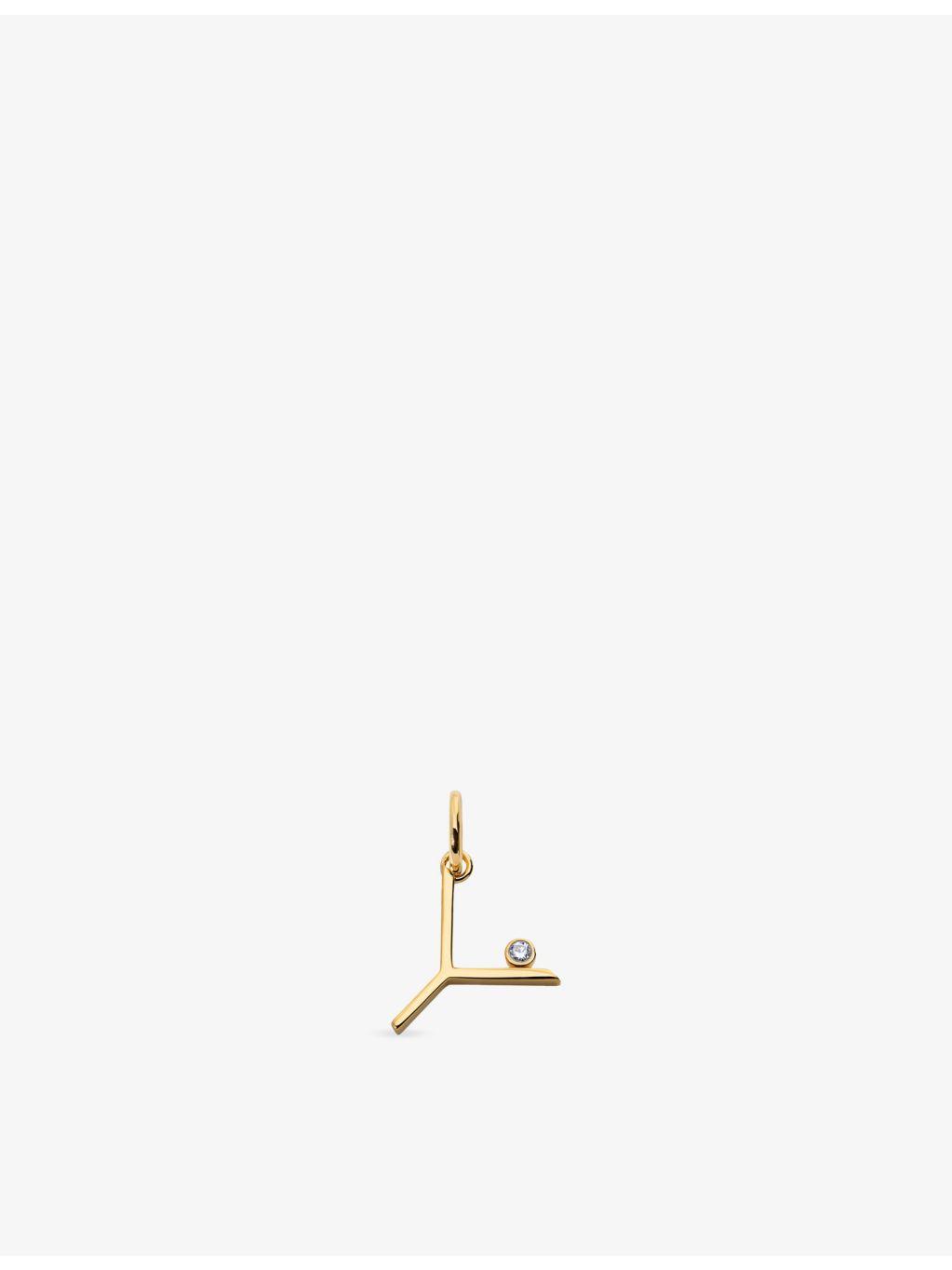 Monica Vinader initial Y pendant lab-grown diamond 0.035ct (British brand)