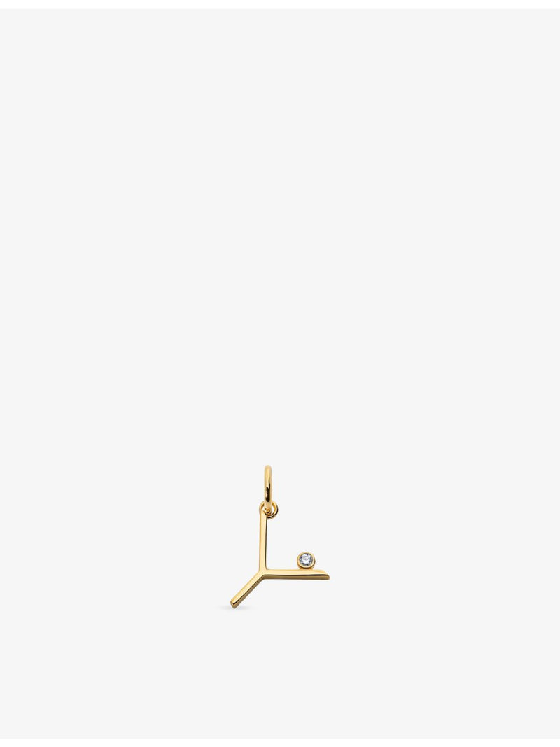 Monica Vinader initial Y pendant lab-grown diamond 0.035ct (British brand)