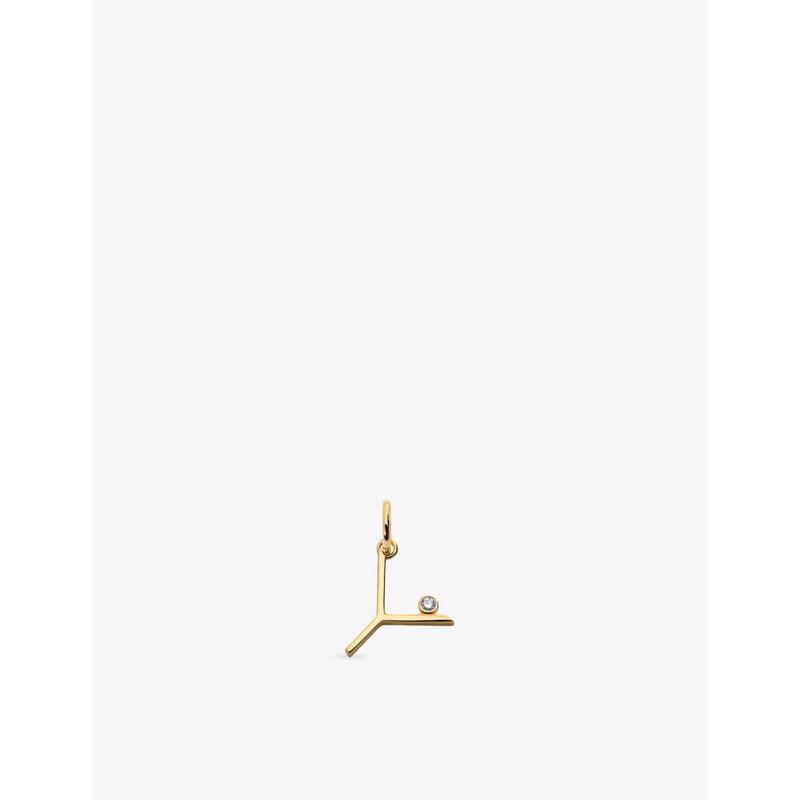 Monica Vinader initial Y pendant lab-grown diamond 0.035ct (British brand)