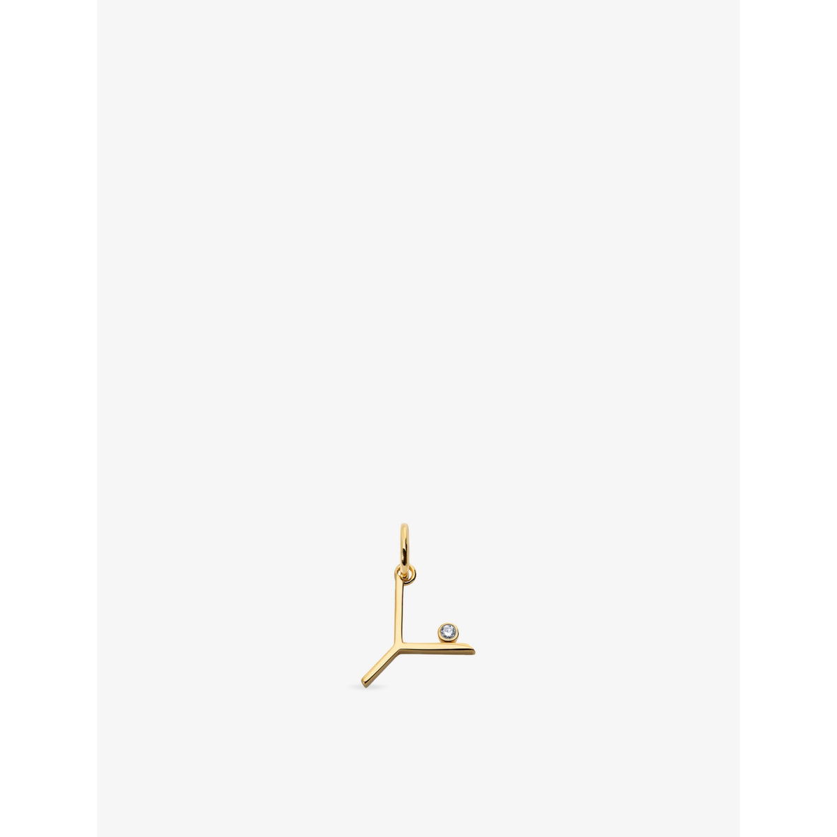 Monica Vinader initial Y pendant lab-grown diamond 0.035ct (British brand)