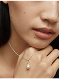 Monica Vinader small baroque pearl sterling silver pendant - British product