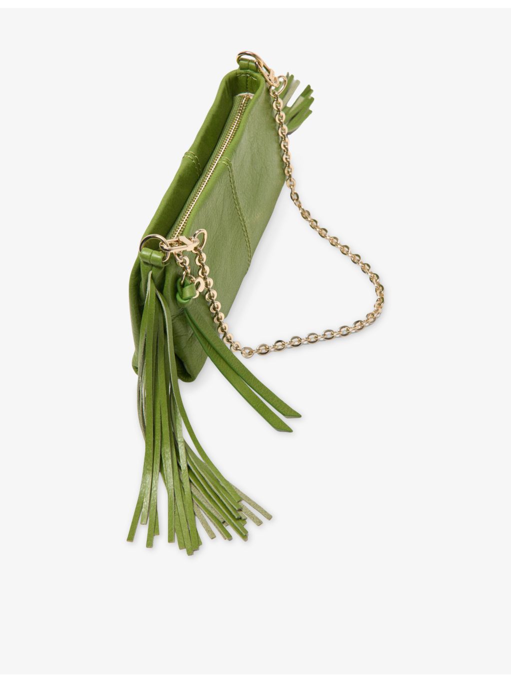 Maje Miss M leather pouch bag with tassel details (British brand)
