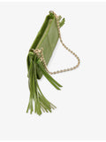 Maje Miss M leather pouch bag with tassel details (British brand)