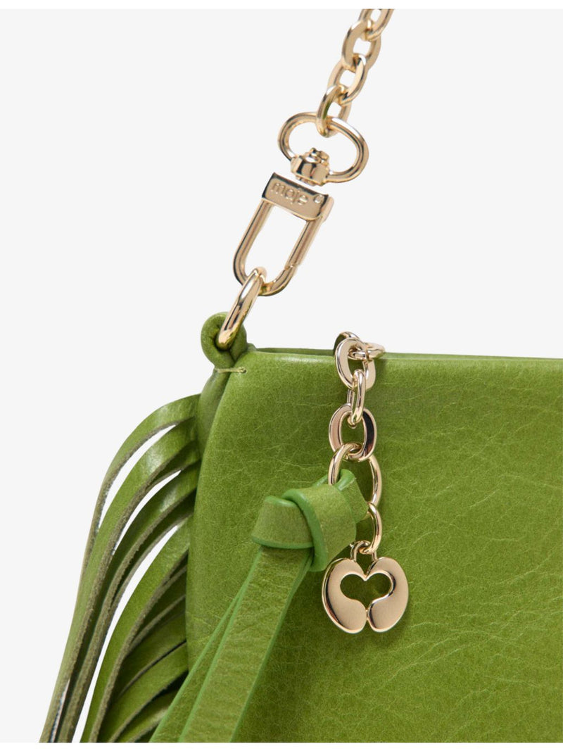 Maje Miss M leather pouch bag with tassel details (British brand)