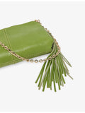 Maje Miss M leather pouch bag with tassel details (British brand)