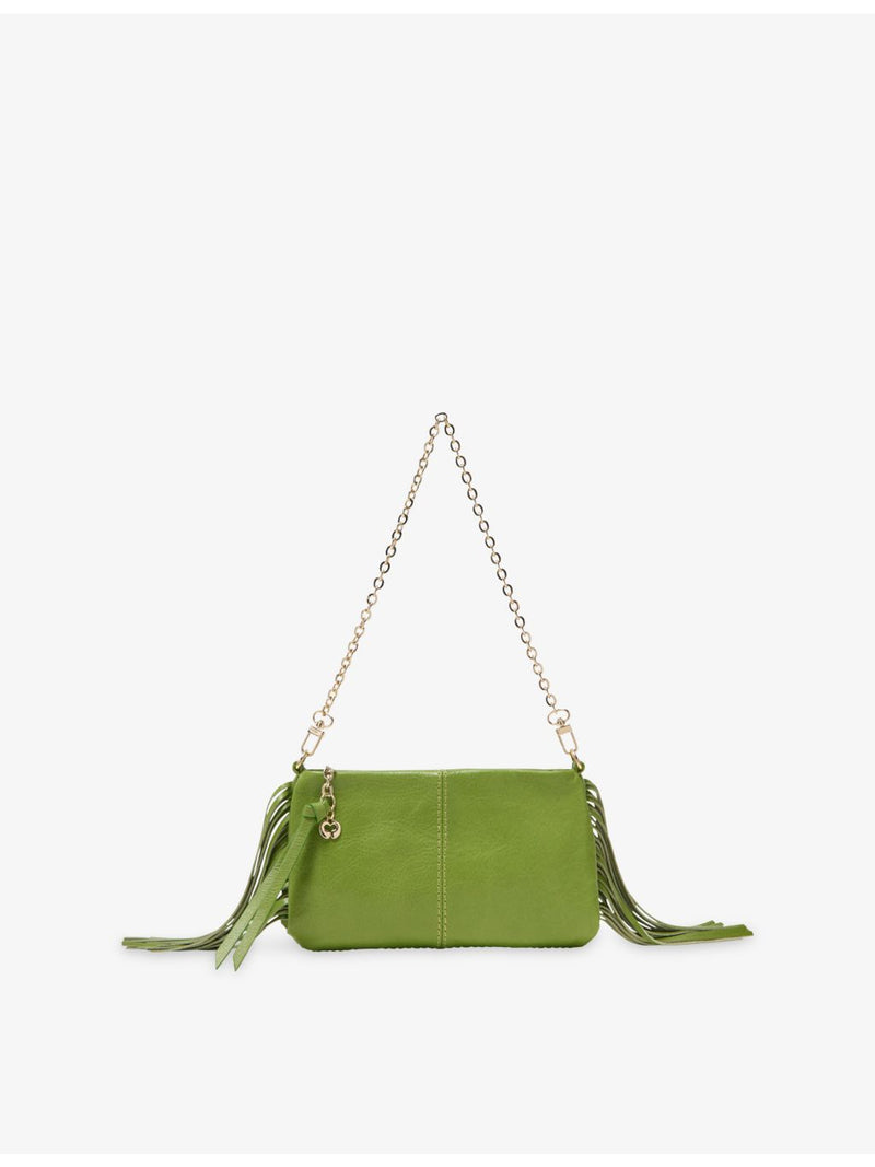 Maje Miss M leather pouch bag with tassel details (British brand)