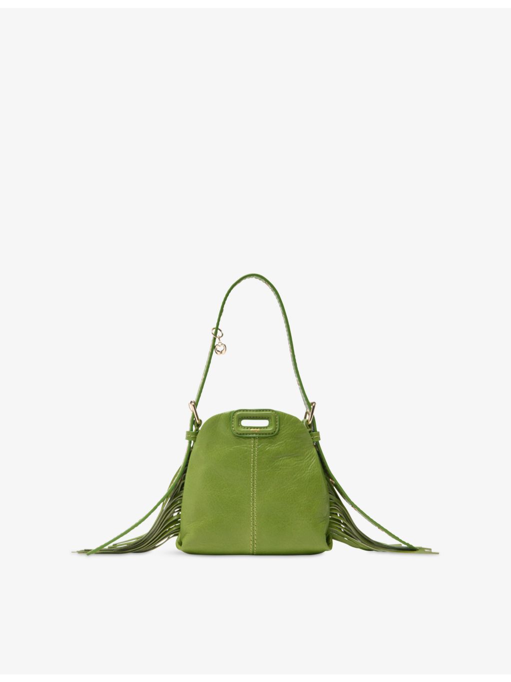 Maje Miss M fringed leather pouch, imported from the UK