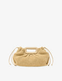 Mipli bouclé-effect woven clutch bag (British brand)