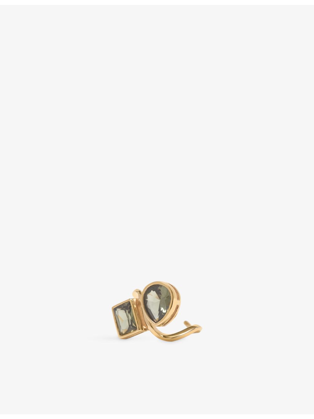 Maje asymmetric gold-toned ring, imported from the UK