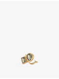 Maje asymmetric gold-toned ring, imported from the UK