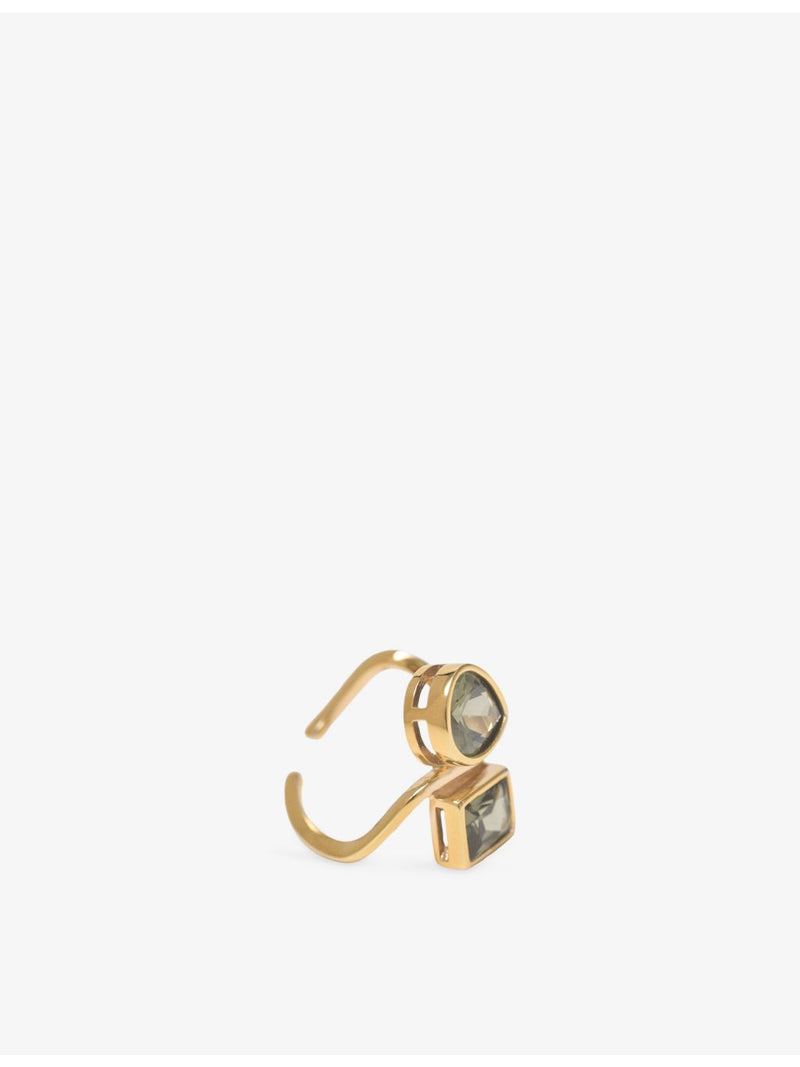 Maje asymmetric gold-toned ring, imported from the UK