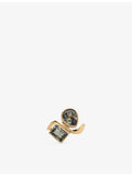 Maje asymmetric gold-toned ring, imported from the UK