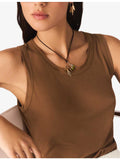 Maje tulip gold-tone cord pendant necklace, UK version