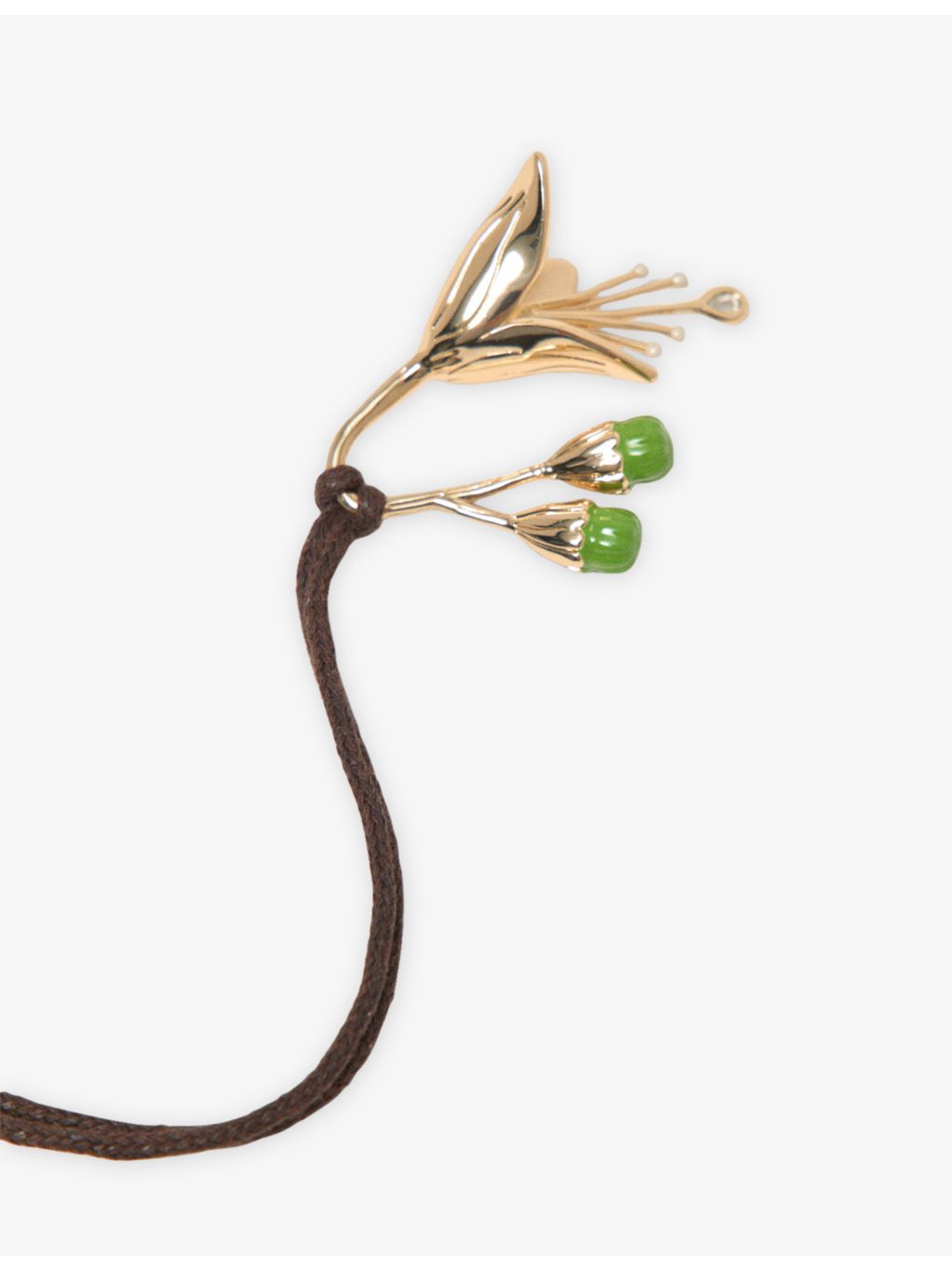 Maje tulip gold-tone cord pendant necklace, UK version