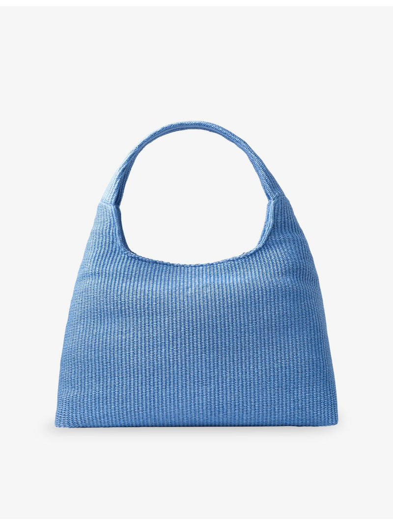 Jimmy Choo hobo raffia bag with diamond silhouette and logo embroidery - British product