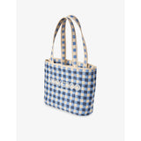 Jimmy Choo raffia tote bag with gingham print (British brand)