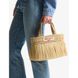 Jimmy Choo mini beach woven raffia tote bag (British brand)
