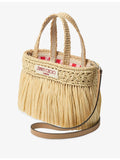Jimmy Choo mini beach woven raffia tote bag (British brand)
