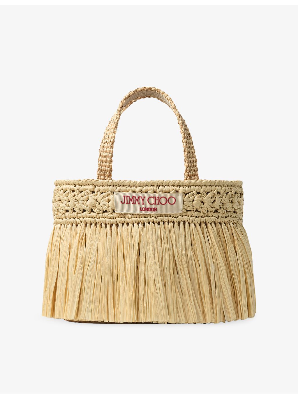 Jimmy Choo mini beach woven raffia tote bag (British brand)