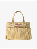 Jimmy Choo mini beach woven raffia tote bag (British brand)