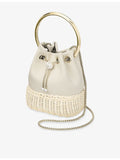 Jimmy Choo Bon Bon canvas and wicker handbag, UK version