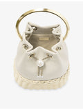 Jimmy Choo Bon Bon canvas and wicker handbag, UK version