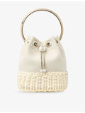 Jimmy Choo Bon Bon canvas and wicker handbag, UK version