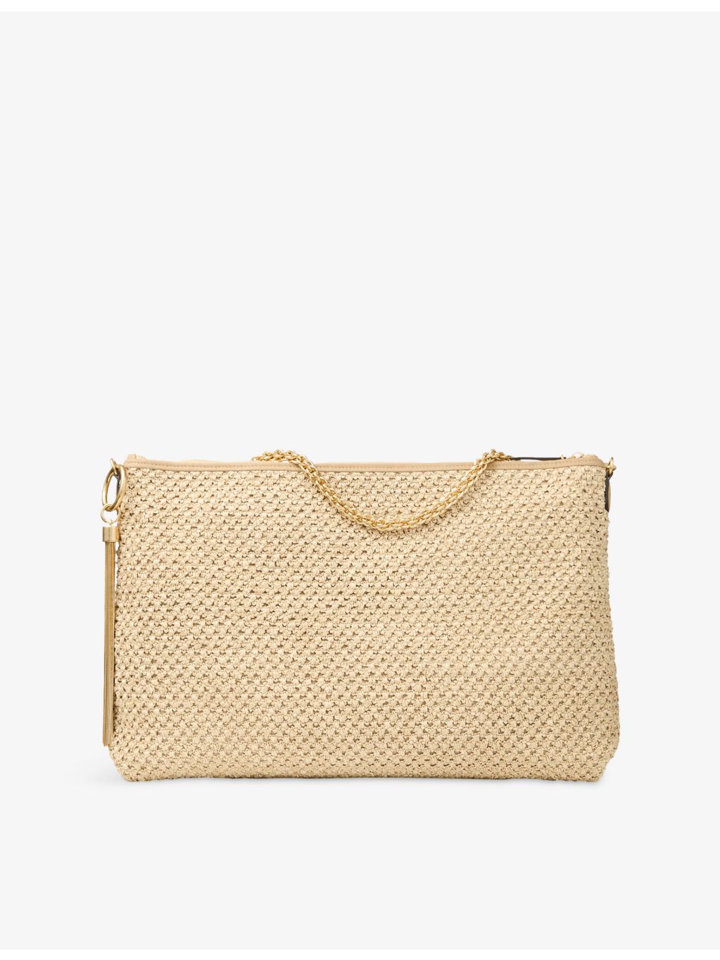 Jimmy Choo Callie Maxi Raffia Shoulder Bag, imported from the UK