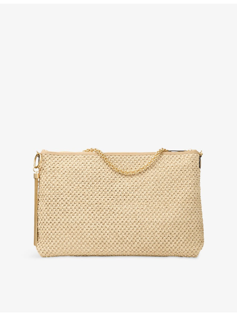 Jimmy Choo Callie Maxi Raffia Shoulder Bag, imported from the UK