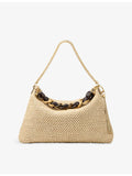 Jimmy Choo Callie Maxi Raffia Shoulder Bag, imported from the UK