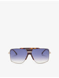 Victoria Beckham Oversi metal sunglasses with tinted lenses, UK version