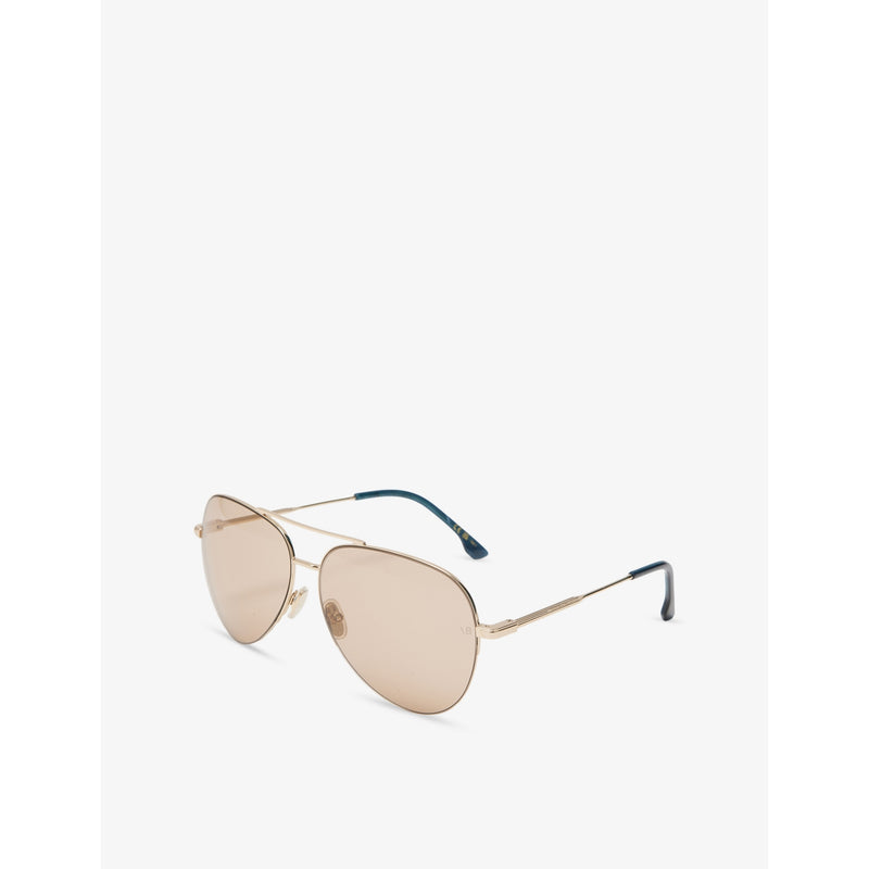 Victoria Beckham pilot-frame metal sunglasses with tinted lenses (British brand)