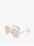 Victoria Beckham pilot-frame metal sunglasses with tinted lenses (British brand)