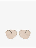 Victoria Beckham pilot-frame metal sunglasses with tinted lenses (British brand)