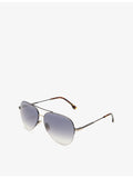 Victoria Beckham pilot sunglasses with tinted lenses, metal frame - British product